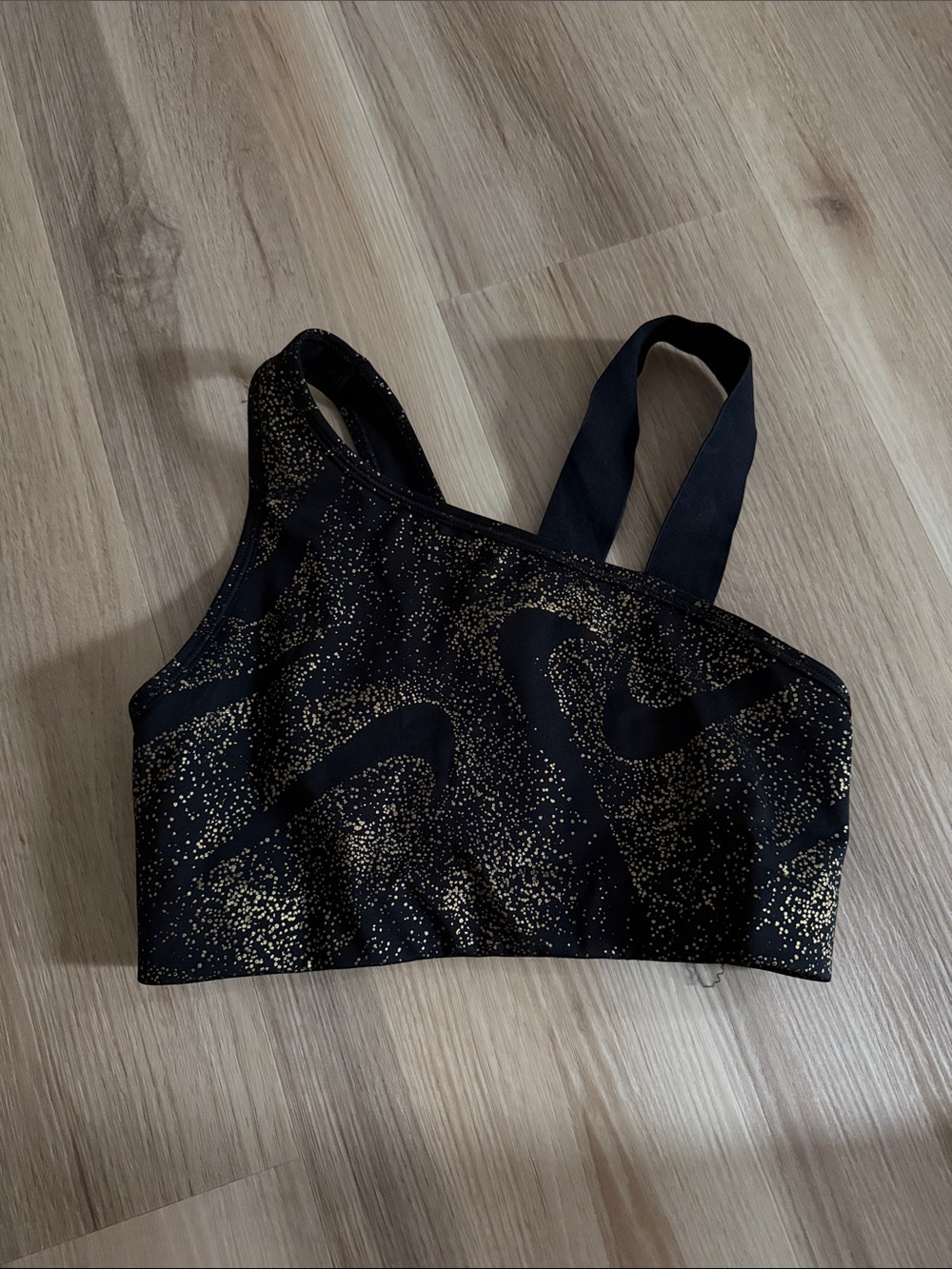 Nike Black Sports Bra with Gold Speckle